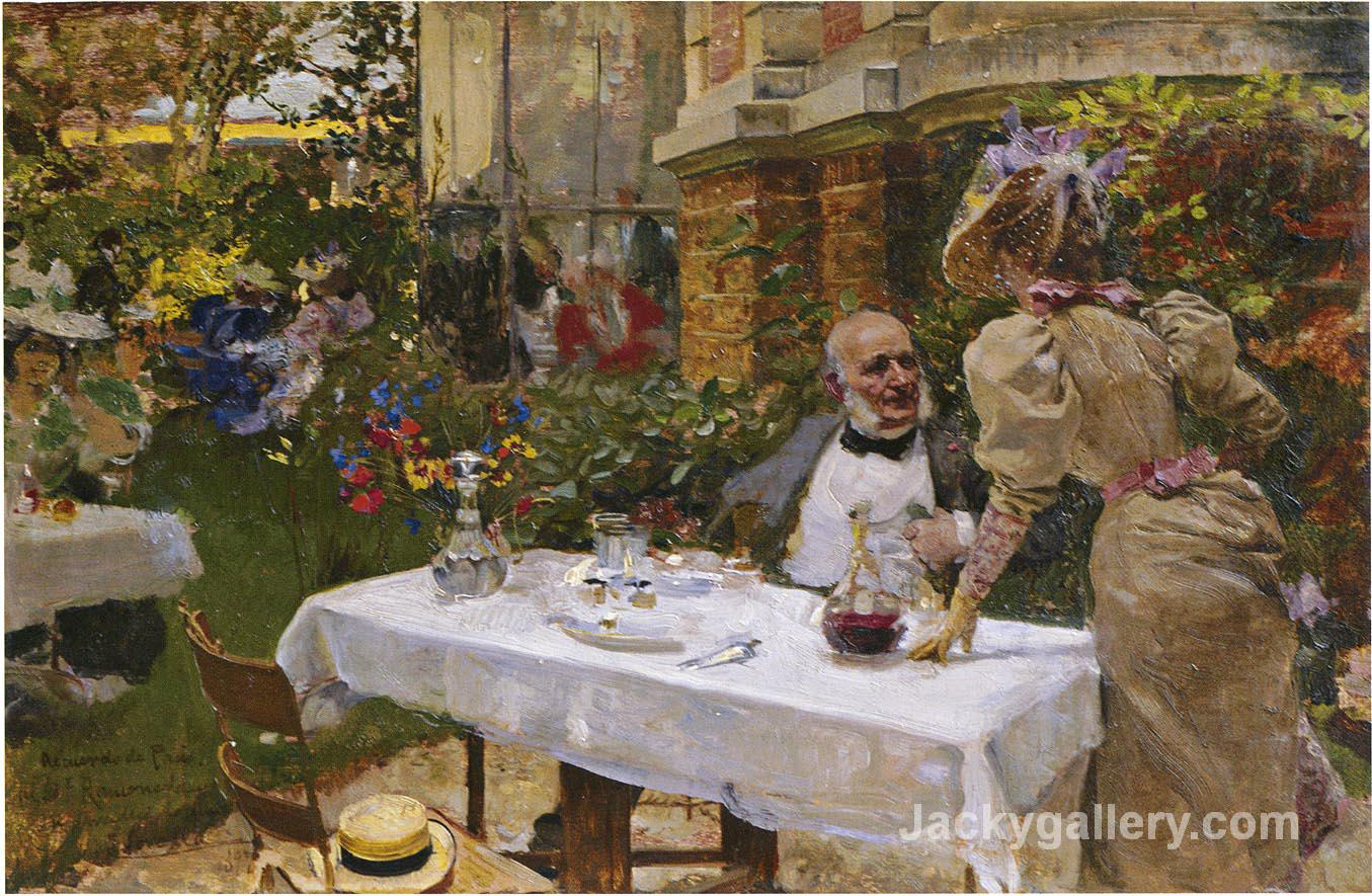 Cafe in Paris by Joaquin Sorolla y Bastida paintings reproduction
